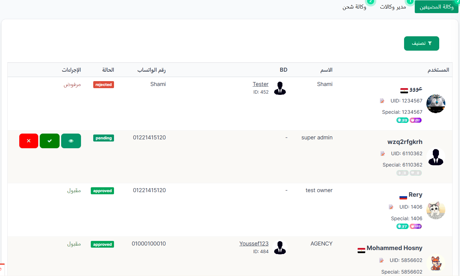 طلبات النماذج